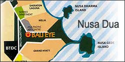 map of nusa dua