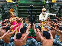 Shinta and Hanoman at Kecak Dance