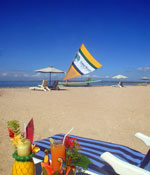 on the beach